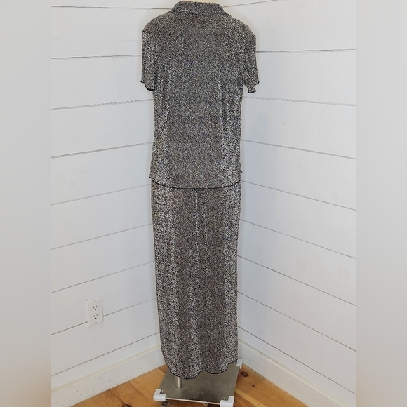 I.N. Studio size 12 black & silver jacket and maxi dress combination - Picture 2 of 7